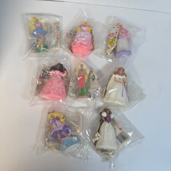 1990 McDonalds Barbie Happy Meal Toys Complete Set of 8 All Sealed Figurines Vtg - Picture 2 of 16